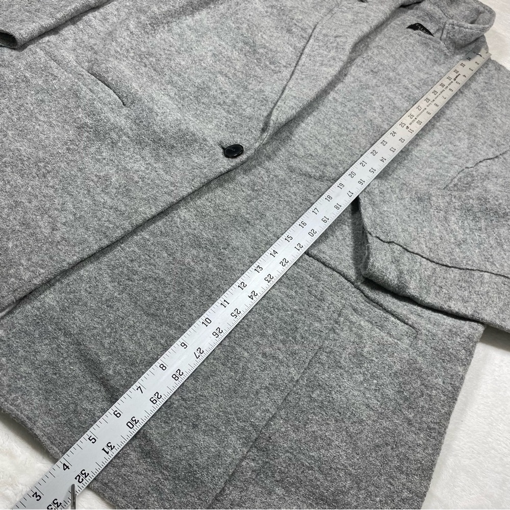 TALBOTS Broiled Boucle Gray Wool Blend Jacket Coat 18 Plus Petite Pocket Unlind - Picture 13 of 16